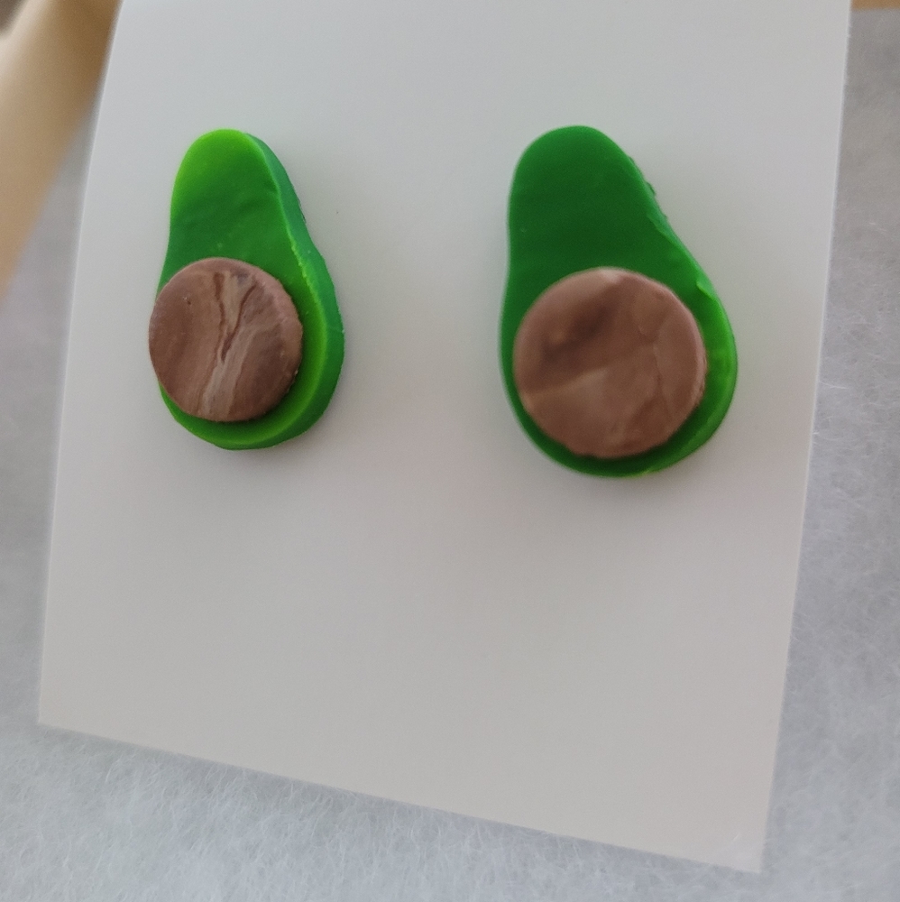 Avocado 🥑 Clay Stud Earrings